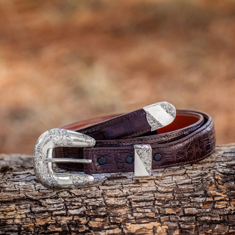 A custom 3 piece belt buckle - Silver Buckle Collection